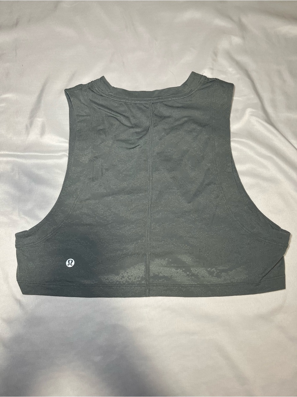 Lululemon Women’s Cropped Muscle Tank Top Green Gray Size M